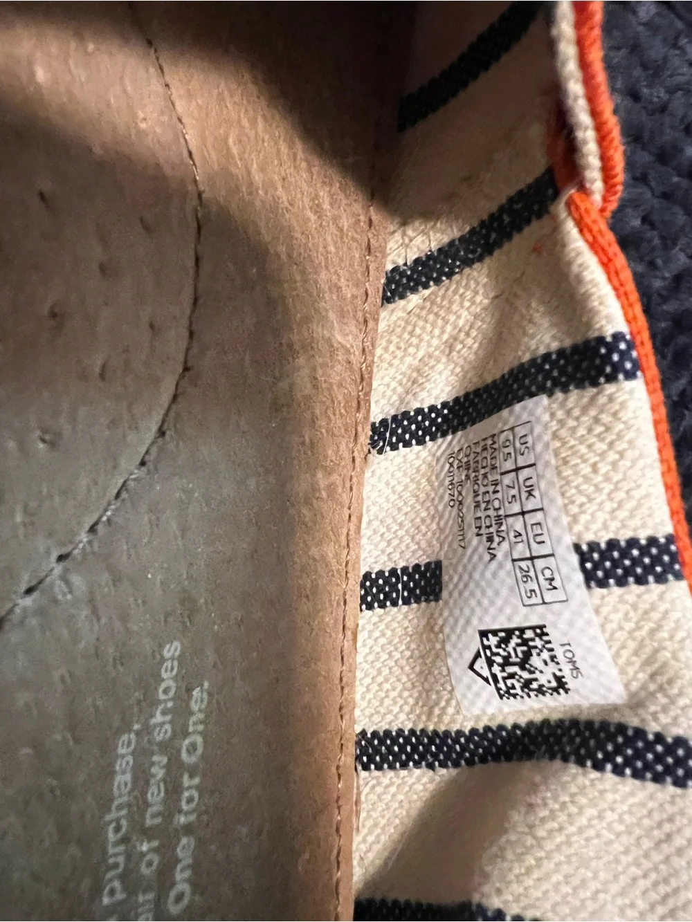 Toms Orange Canvas Slip-On Flats